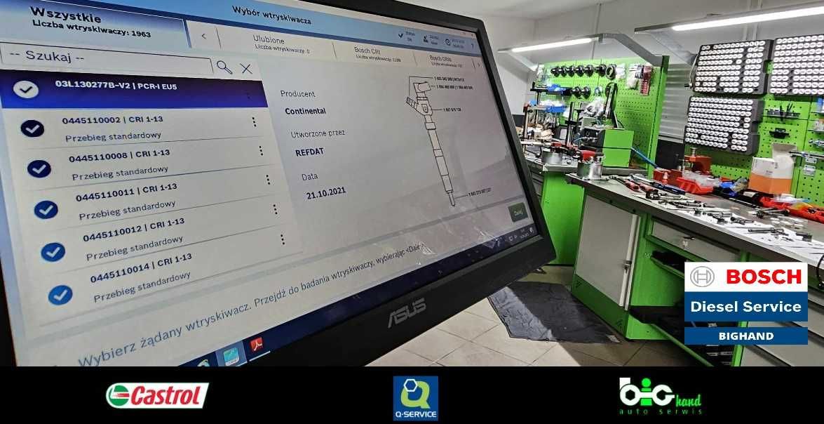 Regeneracja naprawa wtryskiwaczy Pomp CR Bosch Denso Delphi Siemens