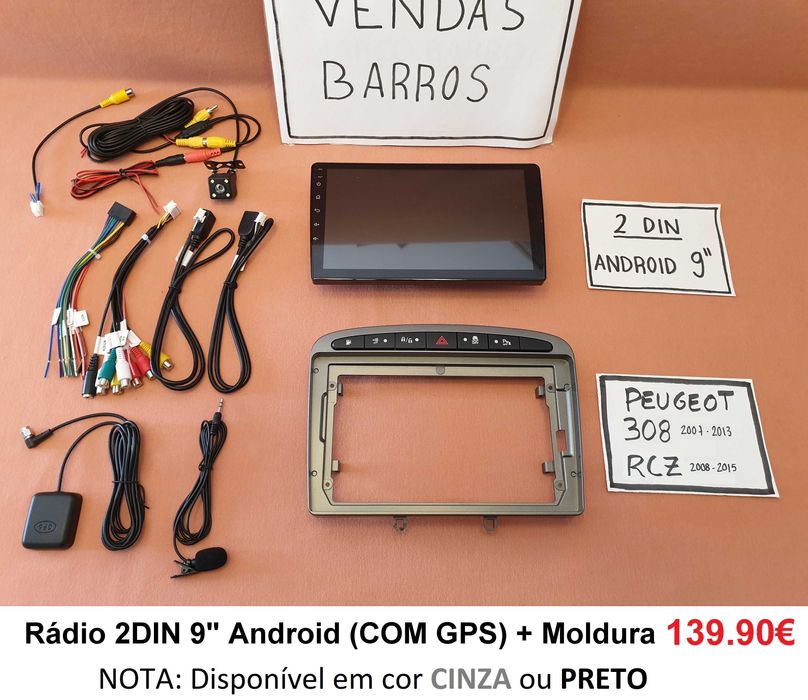 (NOVO) Rádio 2DIN 9" [4+64GB] • PEUGEOT 308 / RCZ • Android
