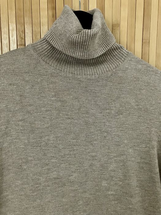 Saint Tropez golf XS long sleeve sweter melanż dzianina wiskoza beż