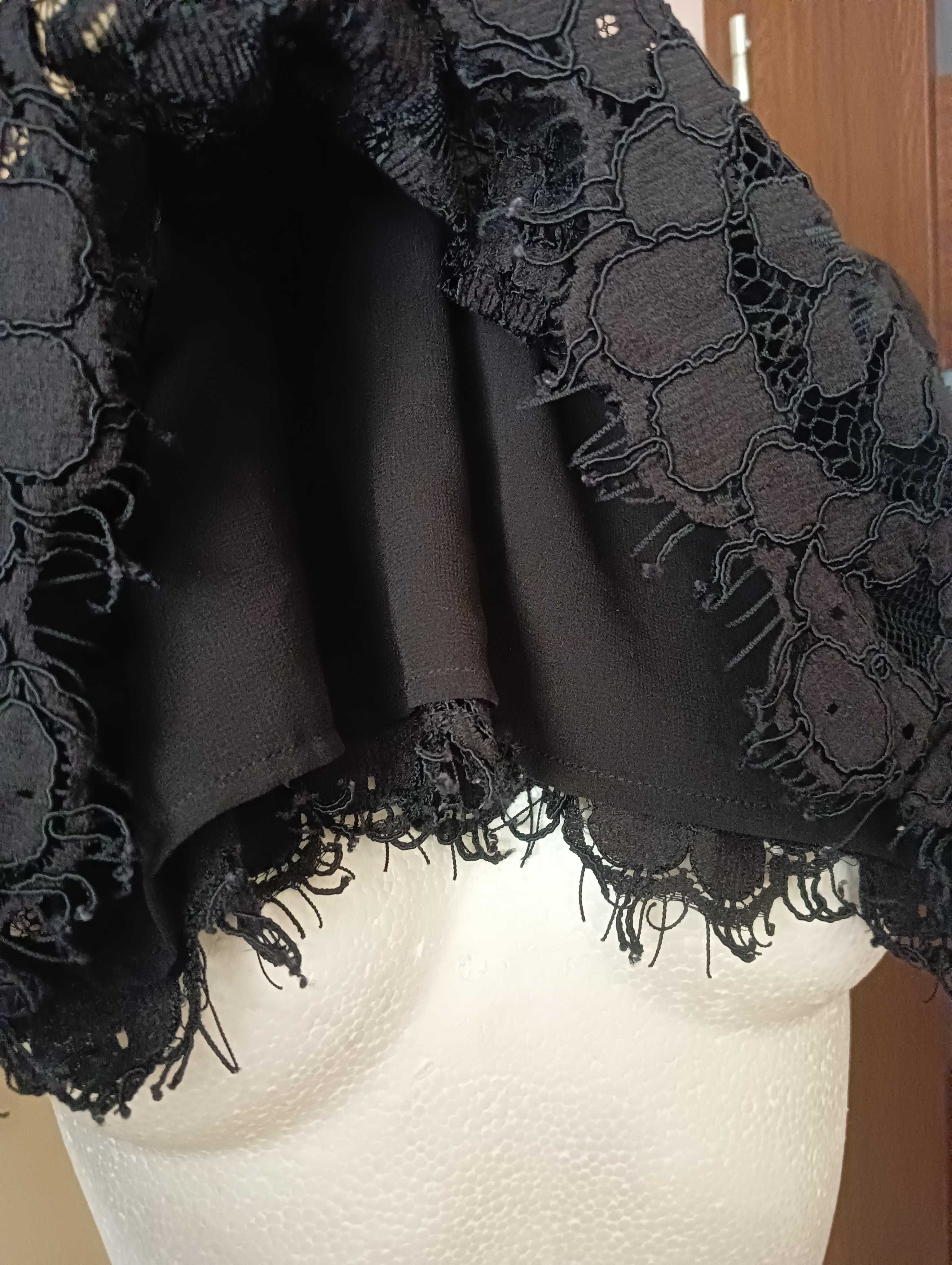 Czarna koronkowa gotycka bluzka gothic lolita Visual Kei alternatywka
