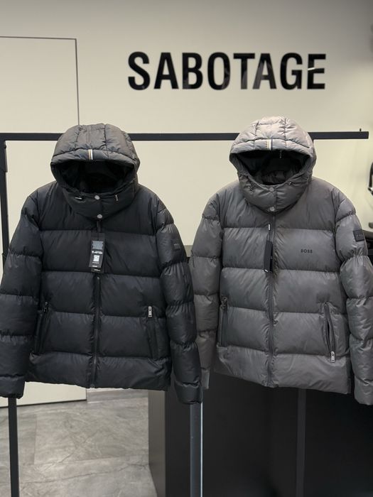 Куртка Hugo Boss сіра та чорна