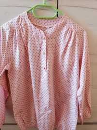 Bluzka damska rozmiar 40 w grochy różowa