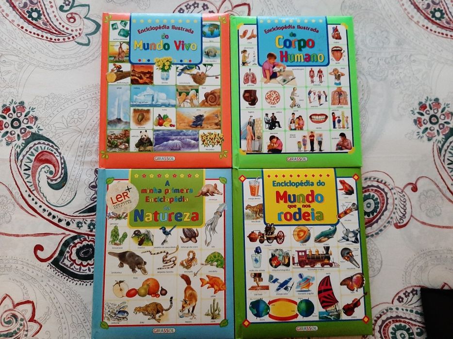 Conjunto de 4 Enciclopédias ilustradas