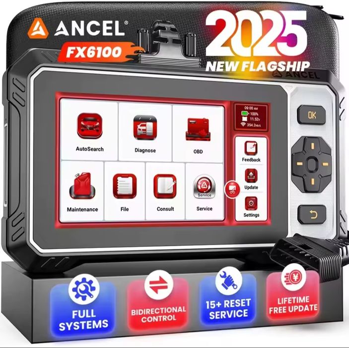 ANCEL FX6100 DWUKIERUNKOWY SKANER Wszystkie systemy+15funkcji extra !