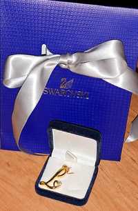 Кулон подвеска золотая с кристаллами Swarovski  в подарочной упаковке