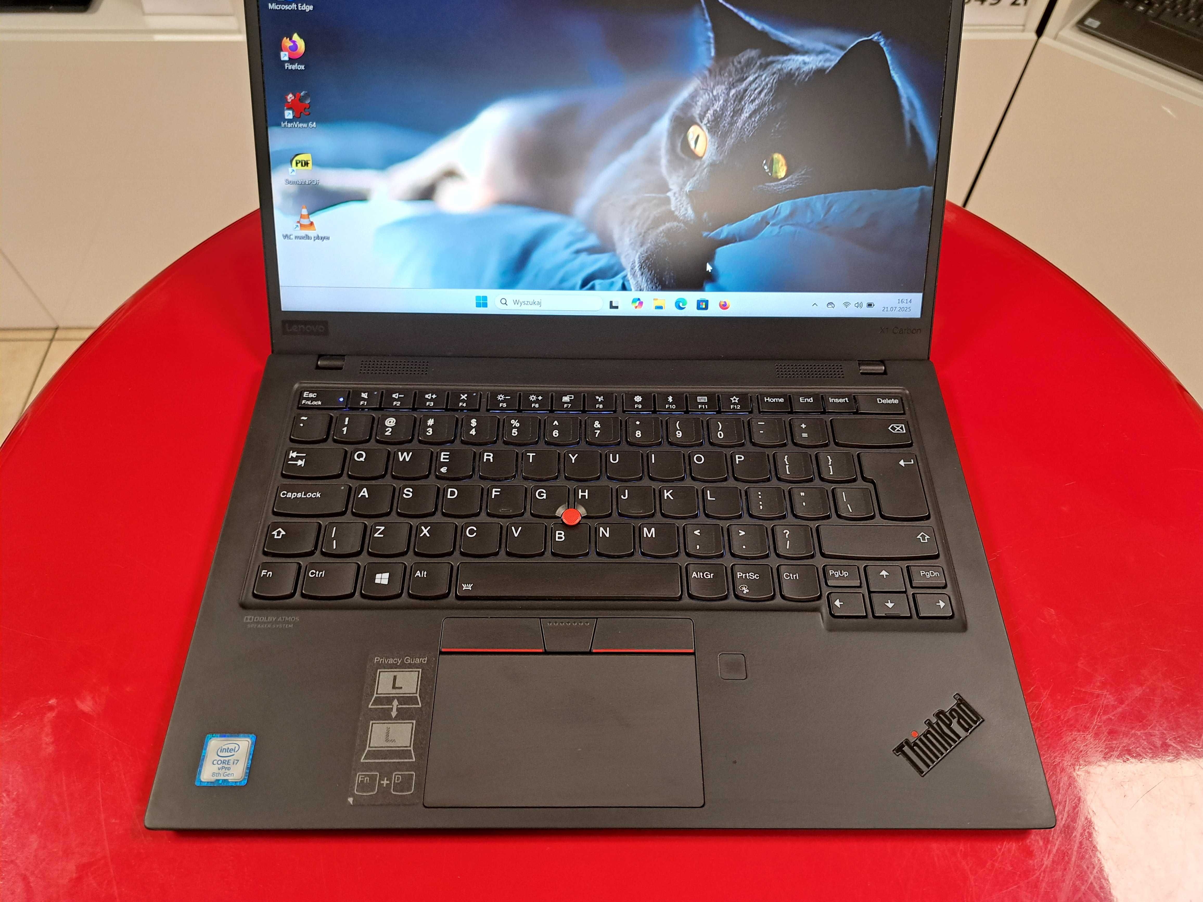 Ultrabook 14" Lenovo X1 Carbon G7 i7-8665u 16gb 512ssd HDMI Win11