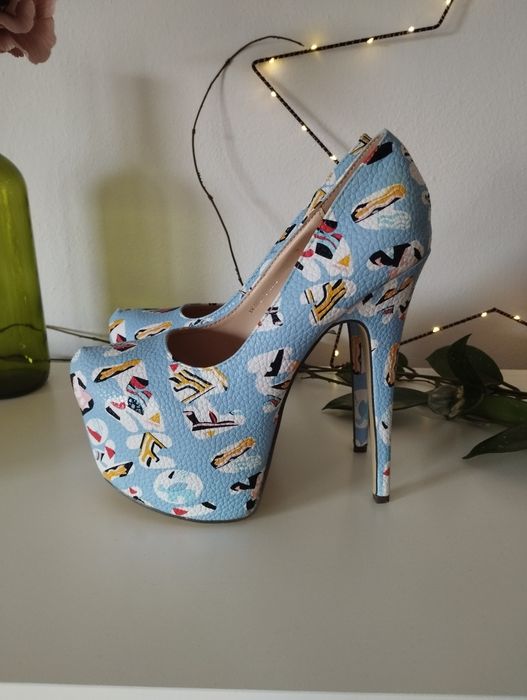 Buty na obcasie szpilce Sergio Todzi niebieskie