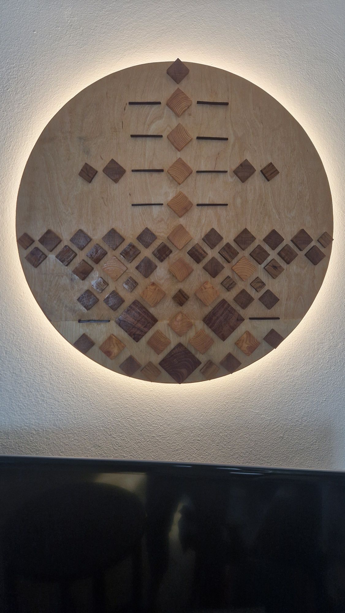 Kinkiet, lampa na ścianę, duża, drewno