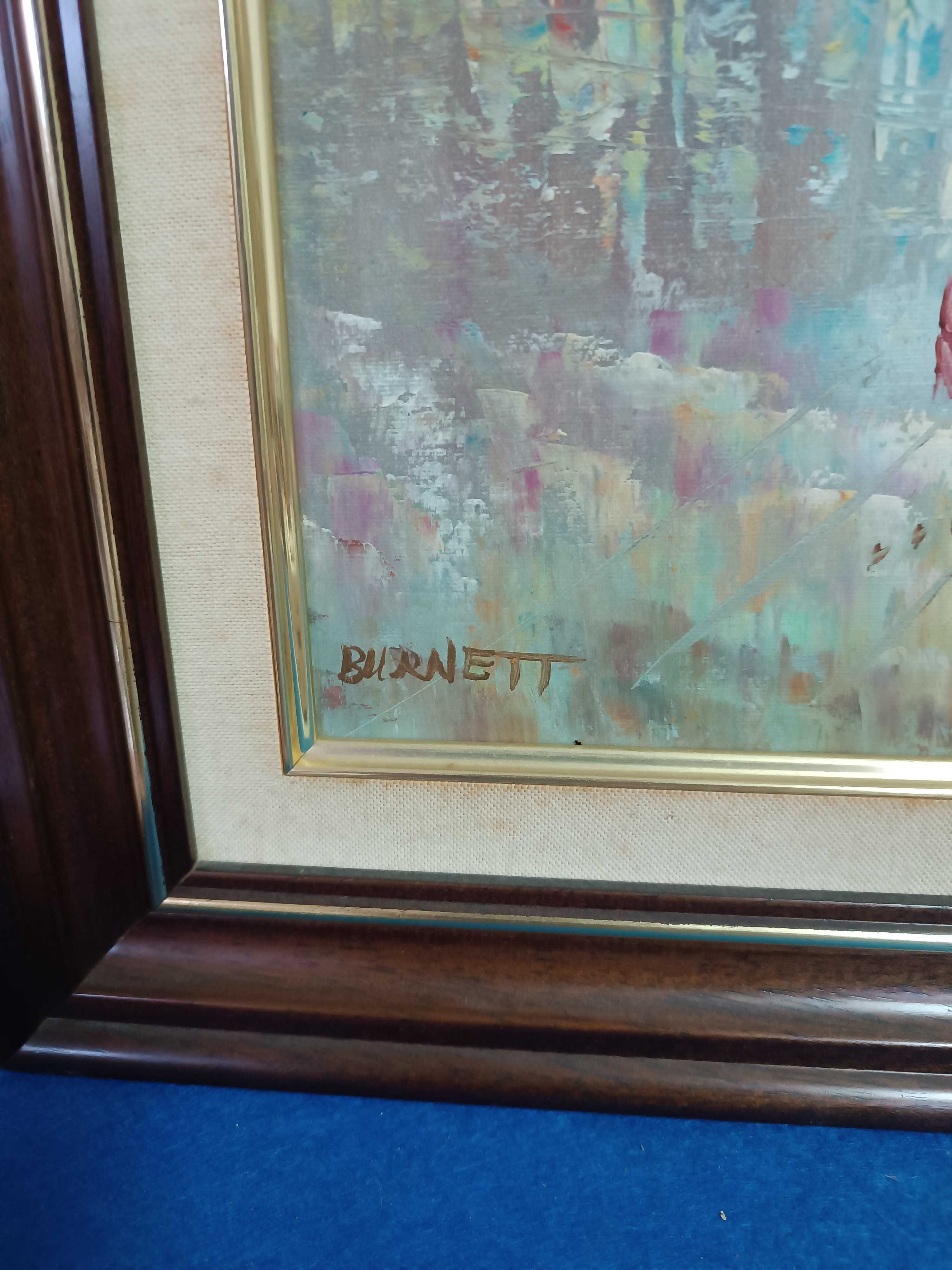 Pintura Oleo sobre tela assinado Caroline Burnett