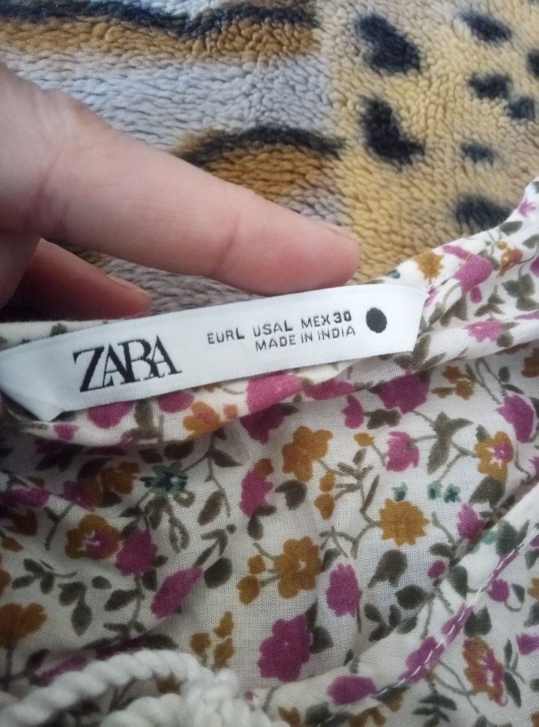 Платье ярусное Zara хлопок
