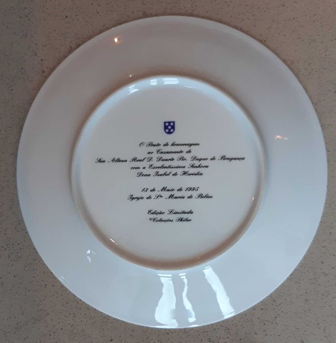 Lindo Prato comemorativo do Casamento do Duque de Bragança