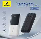 Baseus power bank 20000mah, 22.5w, type-c, lightning, НОВІ, ЗАПАКОВАНІ