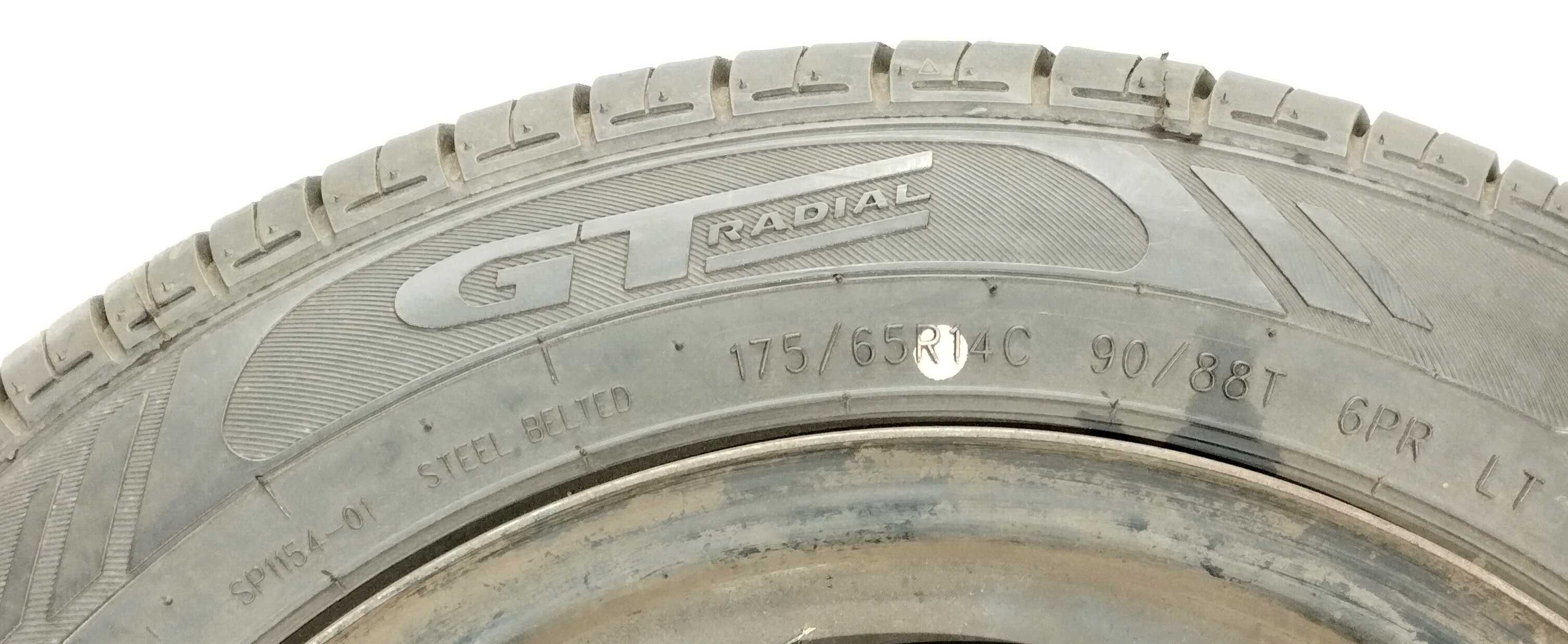 4x 175/65 R14C GT Radial opony letnie 8 mm / montaż