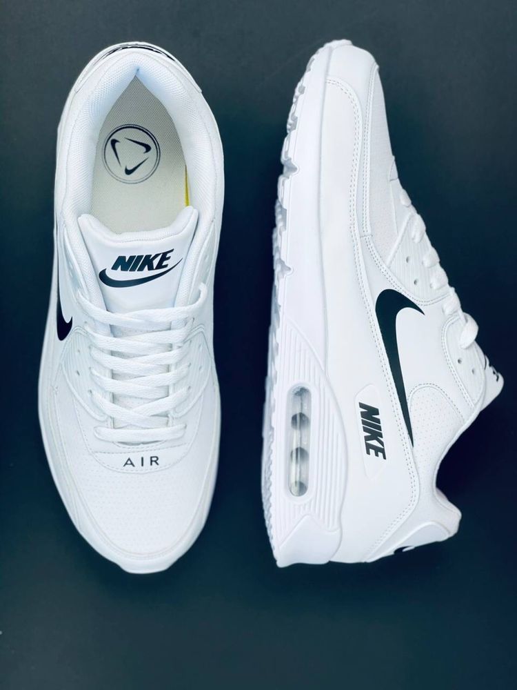 Женские кроссовки Nike Air Max 90 белые топовые кроссы