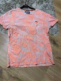 Superdry koszulka t-shirt neonowa na lato Pomaranczowa r XL