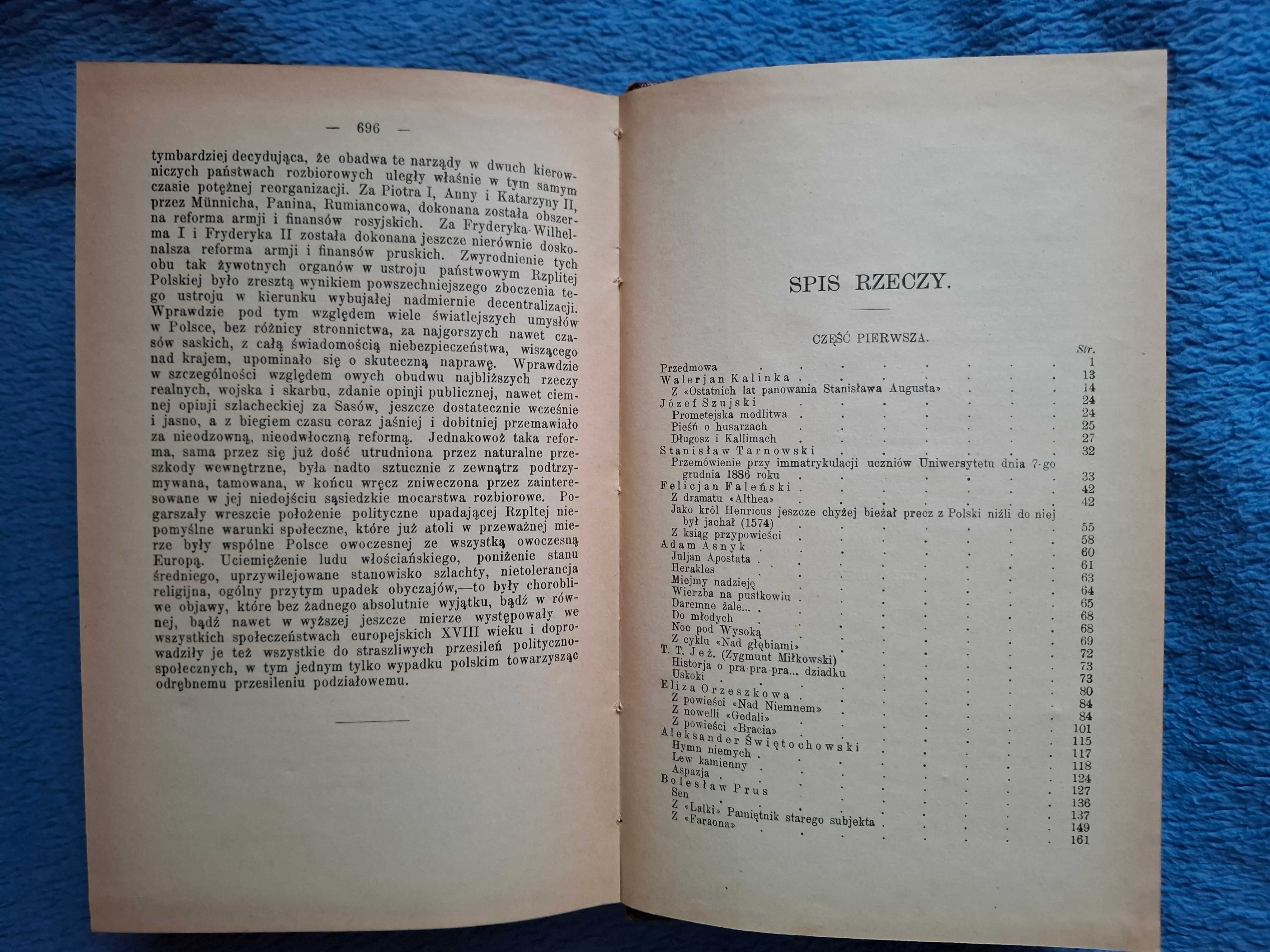 Wilhelm Feldman,Współcześni pisarze polscy w najcelniejszych wyjątkach