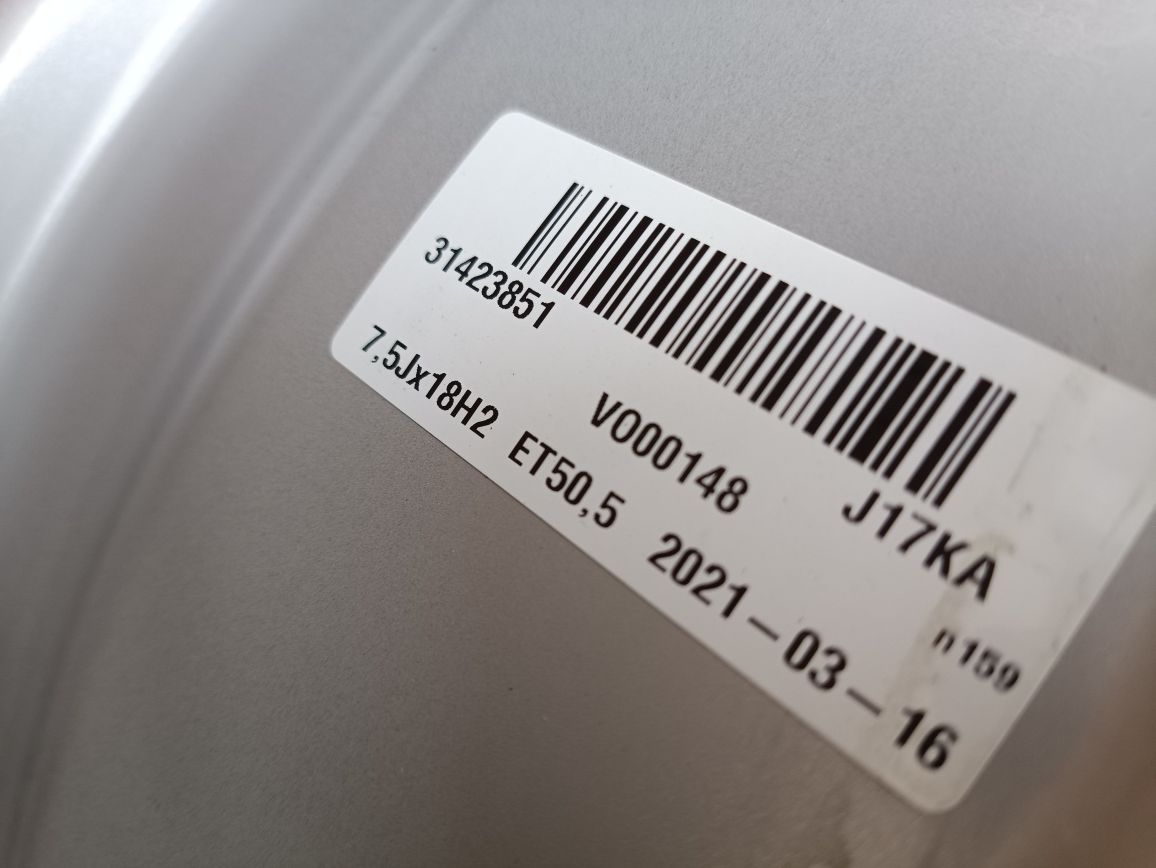 Volvo XC60 II 2 felga pojedyncza 18 cali 7.5j et50.5 ładna wysyłka