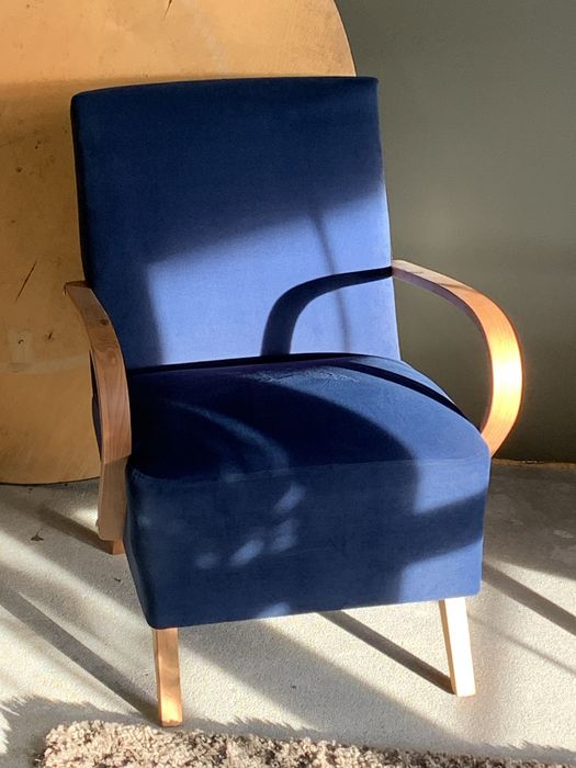 Fotele a'la Hallabala granatowe