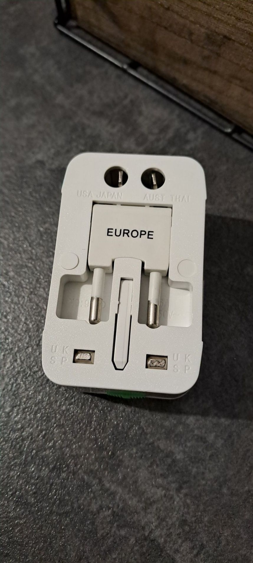 Przejściówka adapter UK EU USA z USB nowy