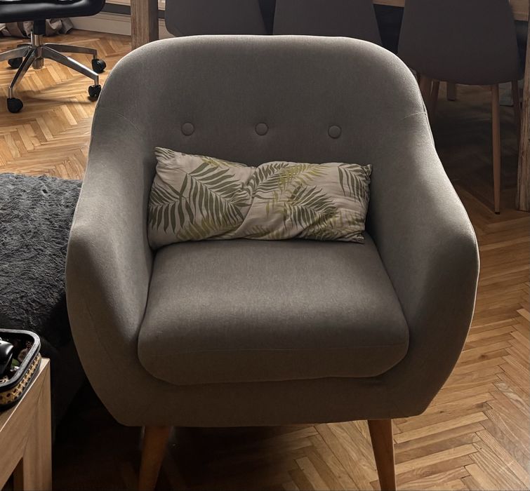fotel egedal skandynawski na nozkach hygge