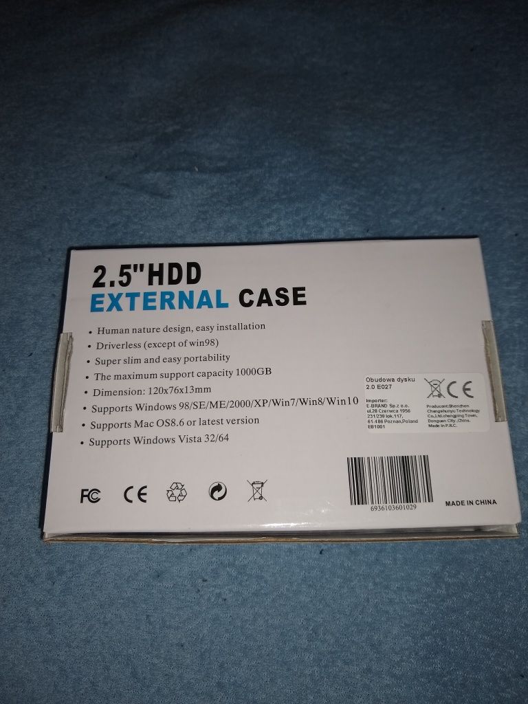 Obudowa  do dysku 2,5'' KIESZEŃ HDD SATA USB 3.0