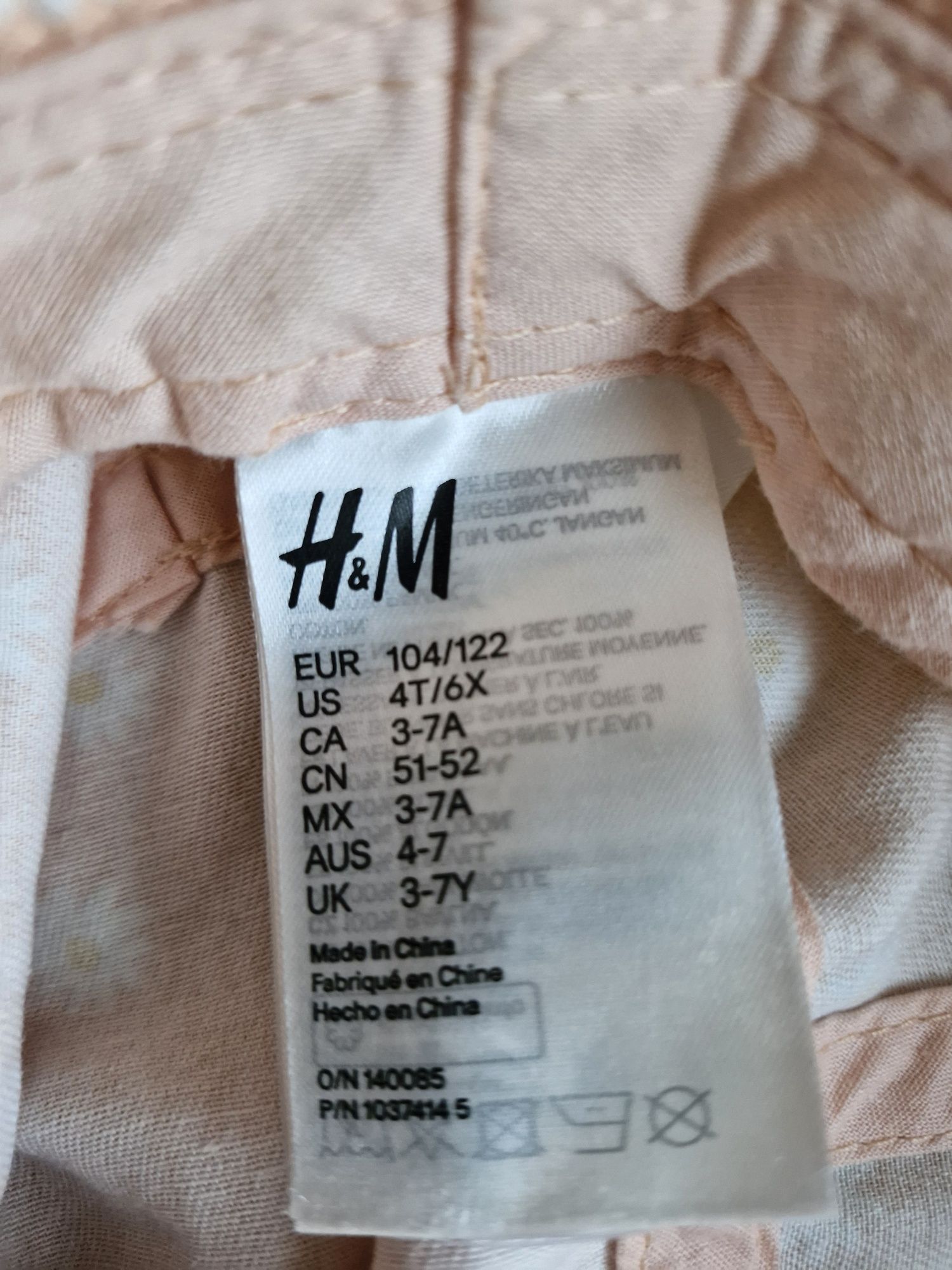 Kapelusz dziewczęcy H&M rozm. 104-122