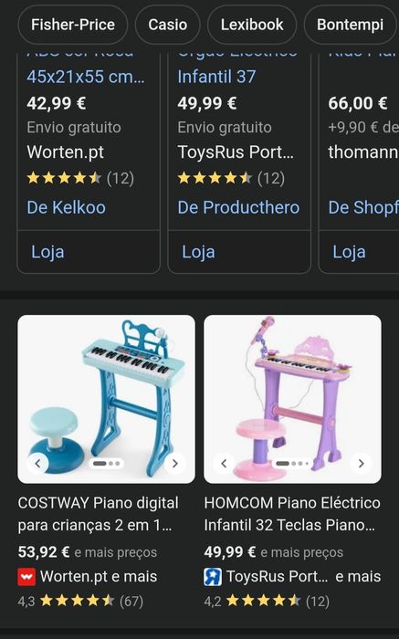 Piano criança com micro