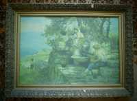 Картина  77 Х 57 см У ИСТОЧНИКА 1898 г худ. Семирадский  Репродукция