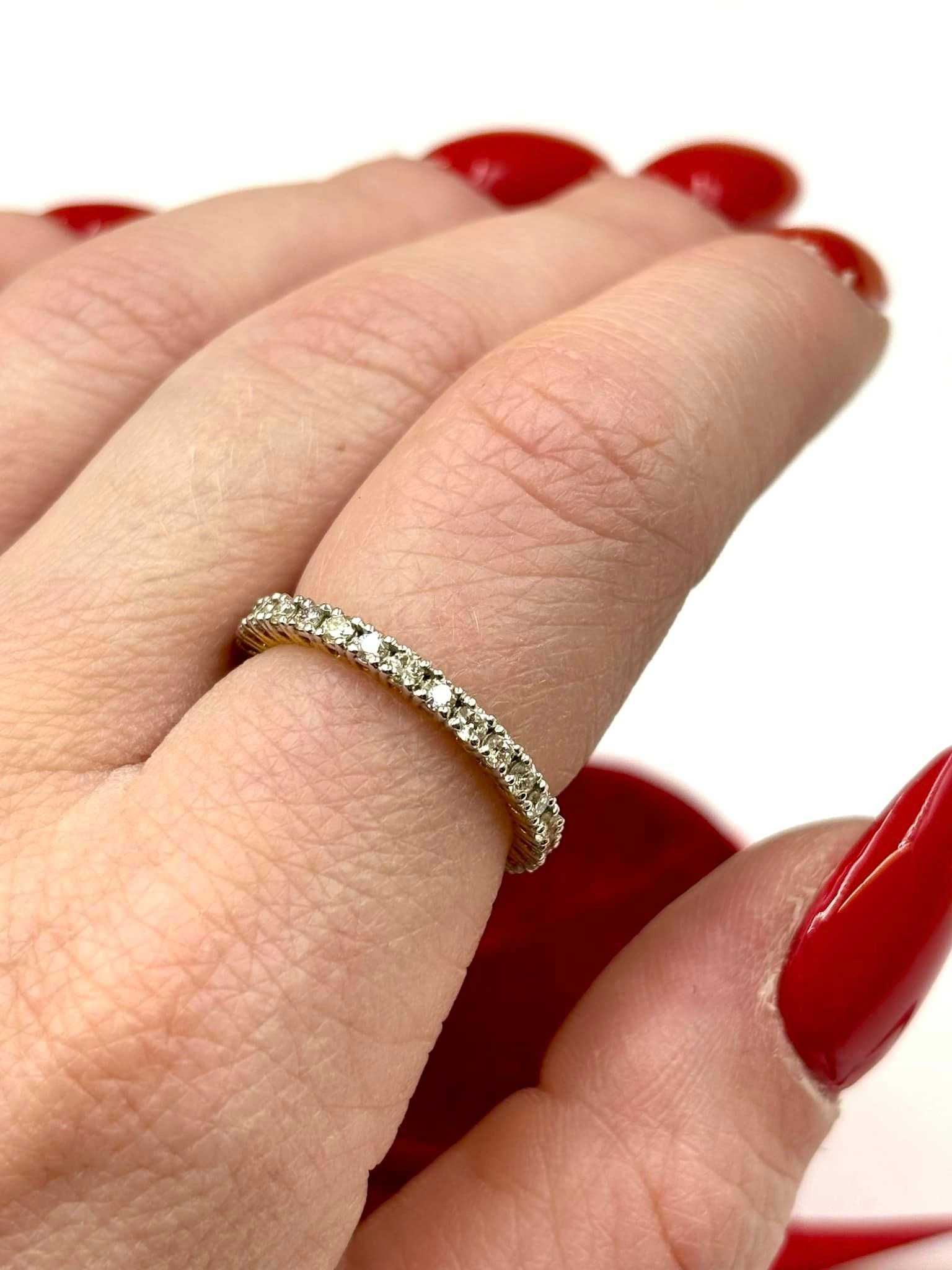 Zjawiskowy złoty pierścionek z brylantami 585 / 0.77ct / VS1