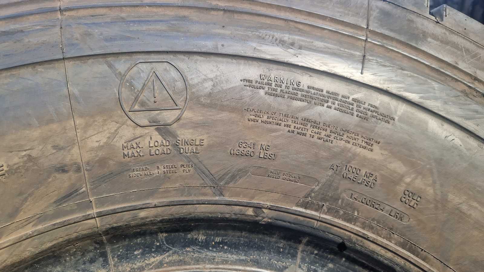 385/95r24 14.00r24 100% bieżnik Dzwig Kalmar