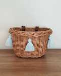 Wiklinowy koszyk na rower naturalny handmade chowsty