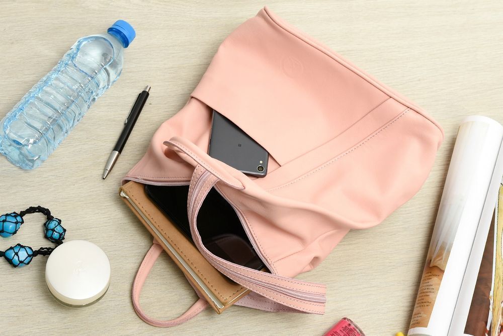 Różowy Vera Pelle włoski Plecak Skórzany damski plecaczek do pracy