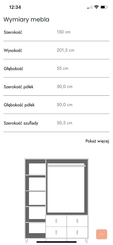 Szafa i komoda styl skandynawski jak ikea