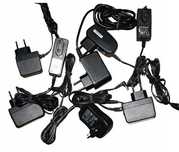 4x Zasilacz wtyczkowy 12V 1A 12W, WTYK:5,5x 2,5mm lub 5,5x 2,1mm