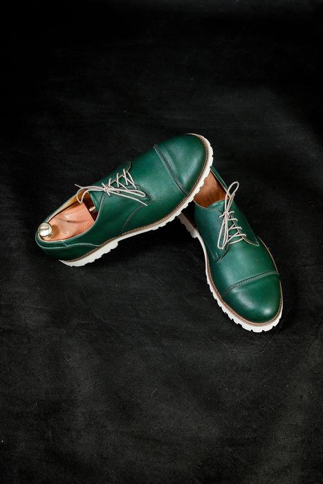 Туфлі дербі з натуральної шкіри