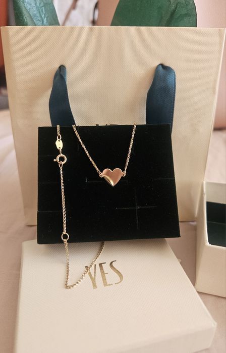 YES naszyjnik serce celebrytka 333 na prezent