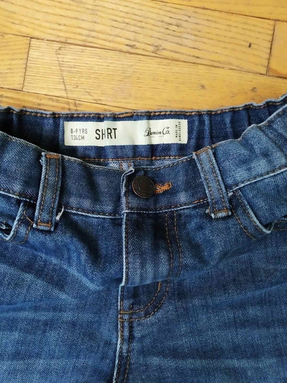 Шорти Denim, сорочка рубашка H&M 100% котон 134p.