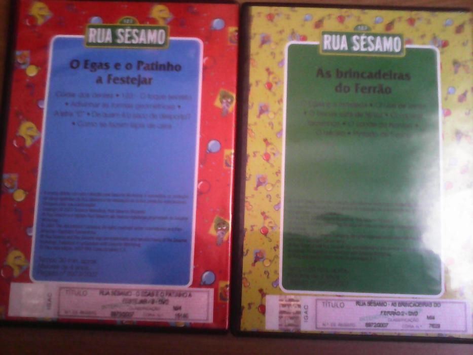 2 dvds Rua Sessamo, infantil