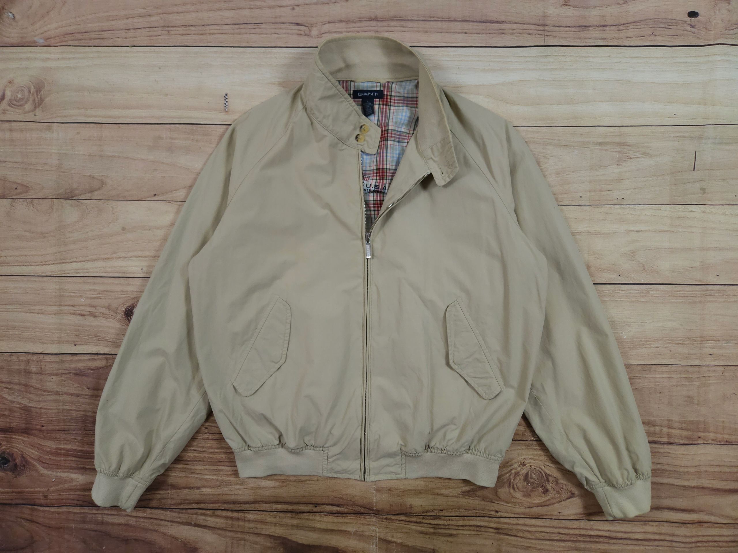 GANT The Ivy Jacket Kurtka Harrington Męska Beżowa r. L