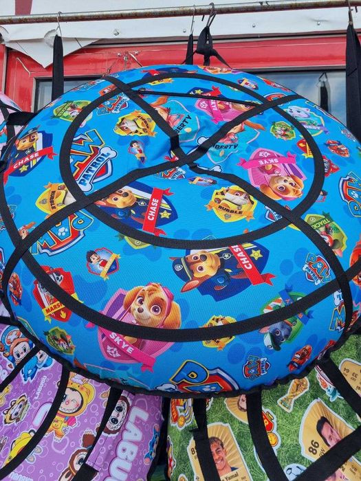 Тюбінг санки ВИРОБНИК плюшка для гірки, КОМПЛЕКТ, міцний надувний тюб