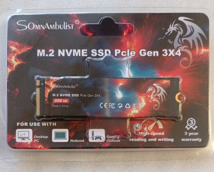 НОВЫЙ M.2 nvme ssd на 256gb gen 3x4