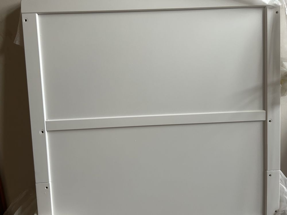 Łóżeczko dziecięce białe 140x70 z materacykiem
