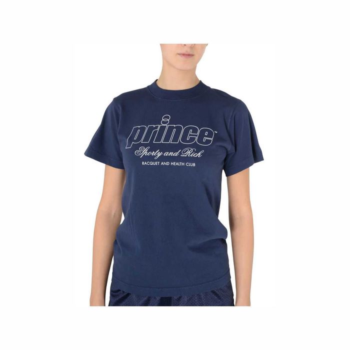 Футболка Sporty & Rich x Prince Edition Health T-Shirt Navy