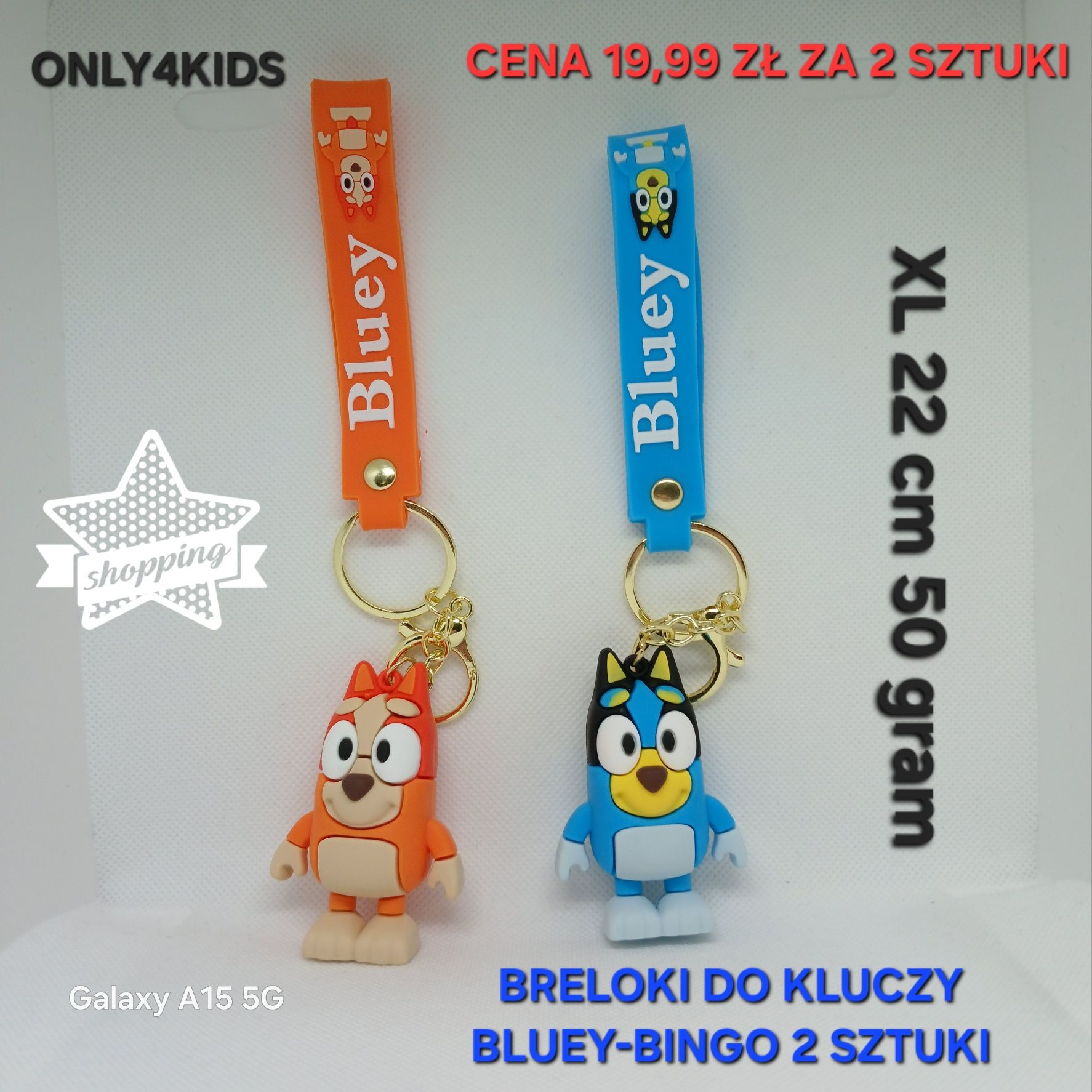 Breloki Bluey-Bingo 2 sztuki zestaw+GRATISY