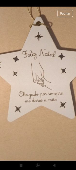Estrela de Natal para oferecer a quem cuida de crianças