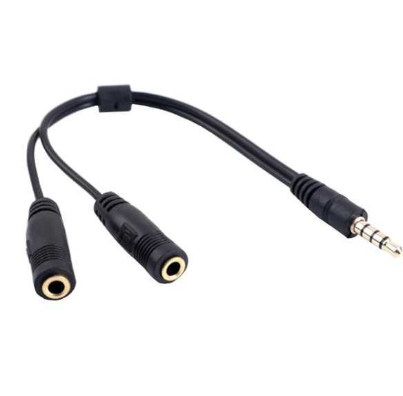 Adaptador Divisor de Auriculares Mini-Jack 3,5mm