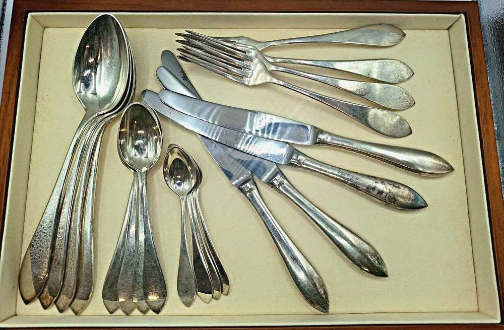 Sztućce srebrne 830 komplet 4 os. Fraget