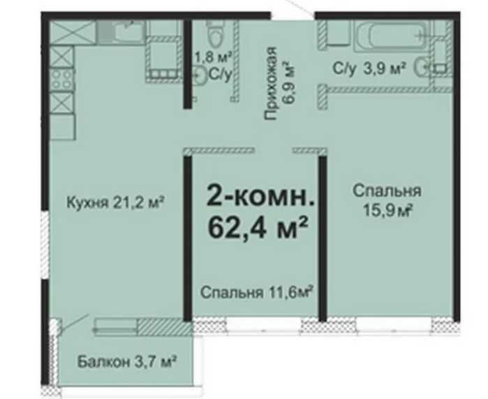 Черемушки. Варненская.  ЖК Скай Сити, 2-х комн. дом сдан. Ключи.