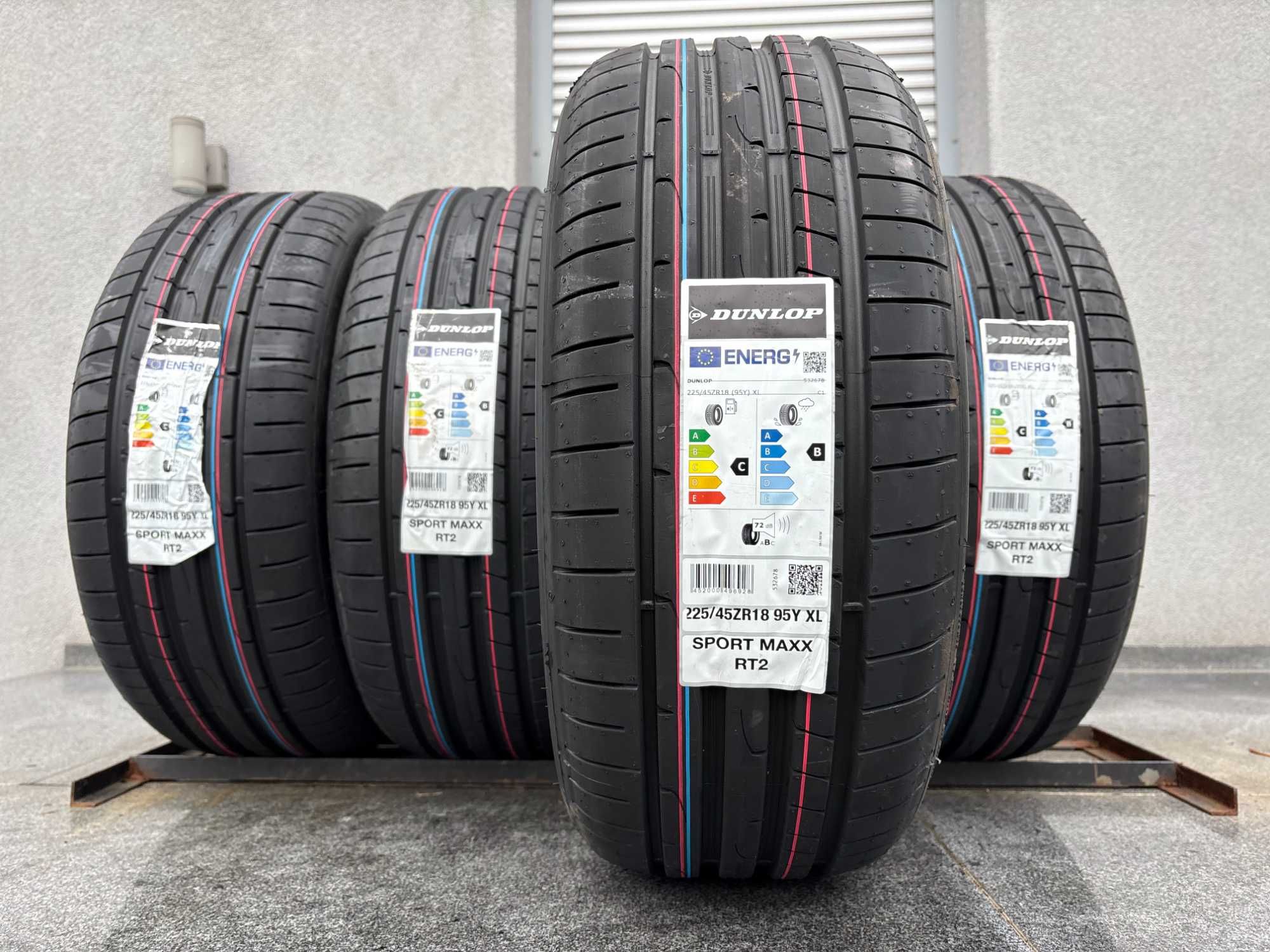 Letnia 225/45R18 Dunlop SportMaxxRT2 95Y XL C,B,72db prod. 2024r