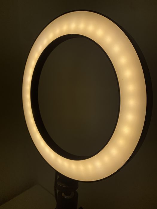 Anel de luz com tripé de mesa